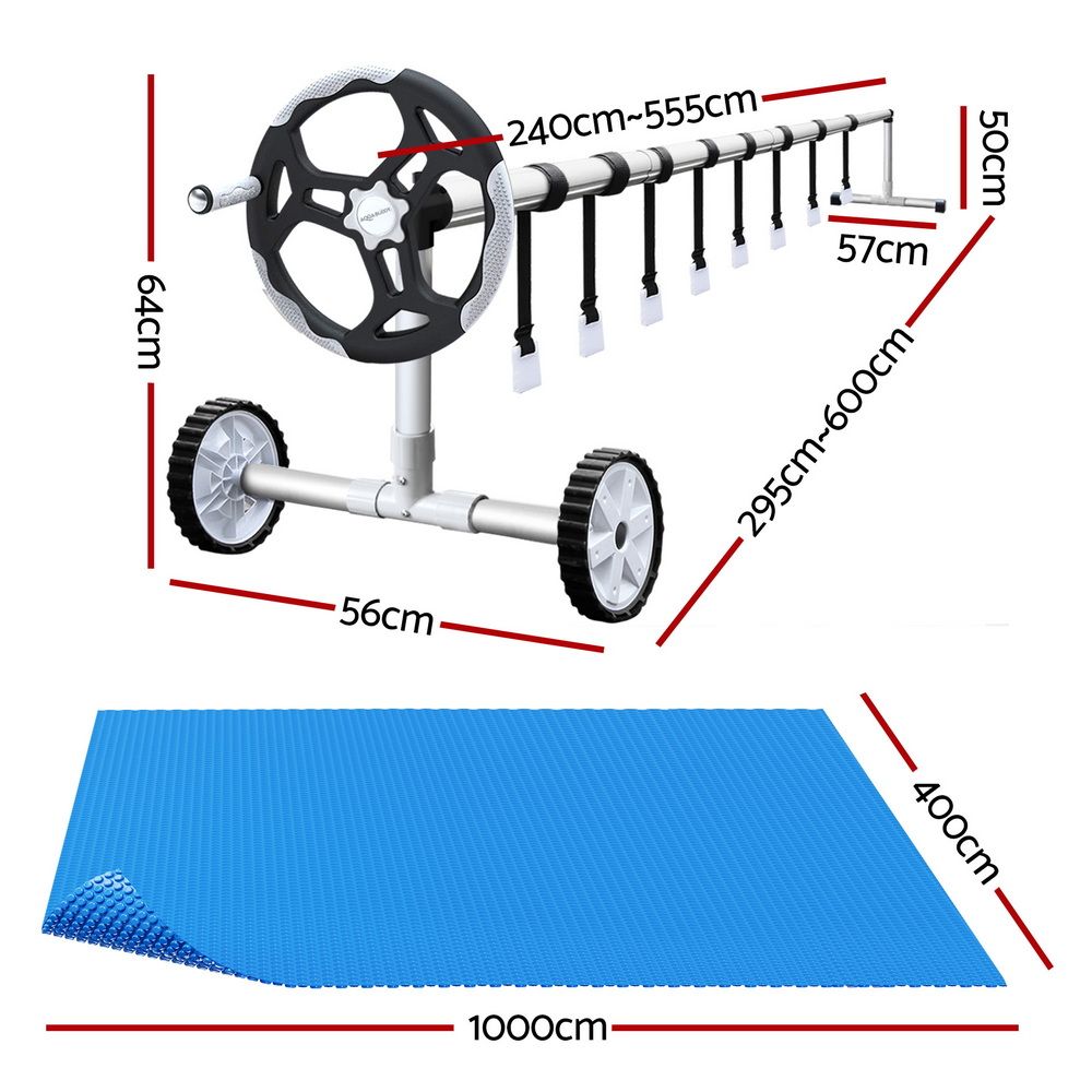Swimming Pool Cover Roller Wheel Solar Blanket 500 Microns