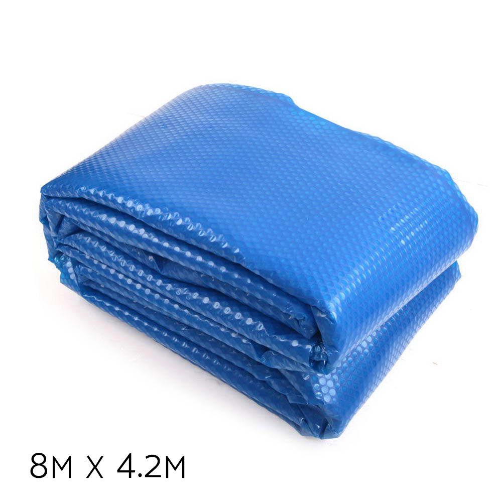 Swimming Pool Cover Solar 8M X 4.2M 400 Micron Outdoor Bubble Blanket