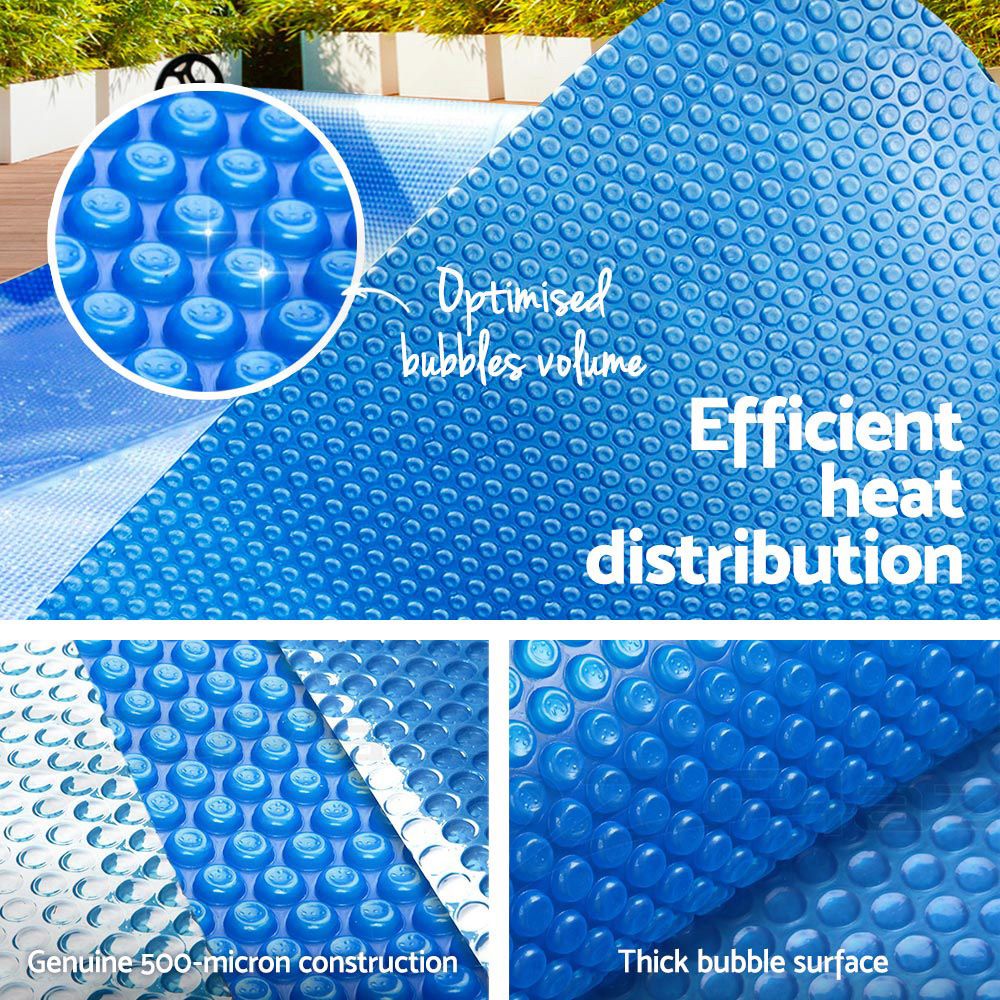 Swimming Pool Cover Solar 8M X 4.2M 400 Micron Outdoor Bubble Blanket