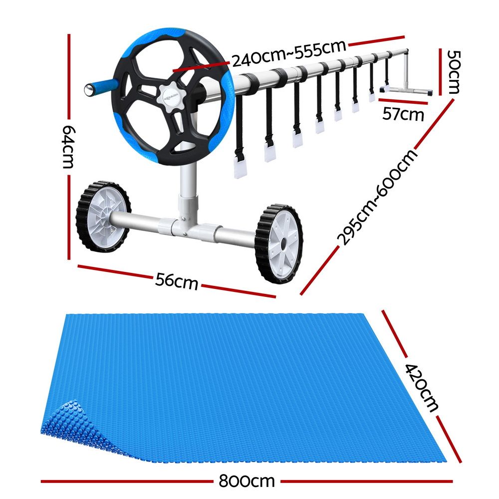 Pool Cover Roller 8x4.2M Solar Blanket Swimming Bubble Heater