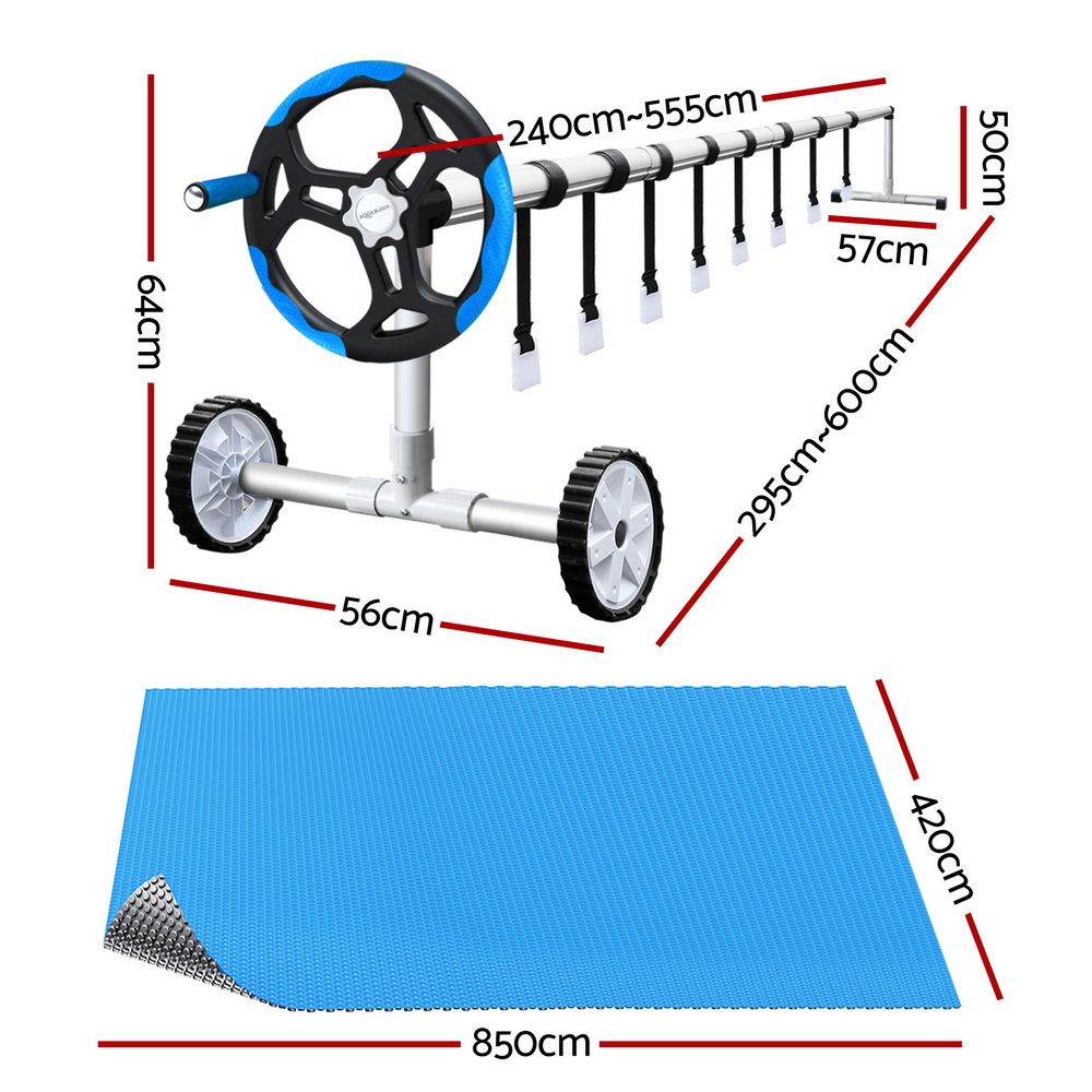 Blue solar swimming pool cover