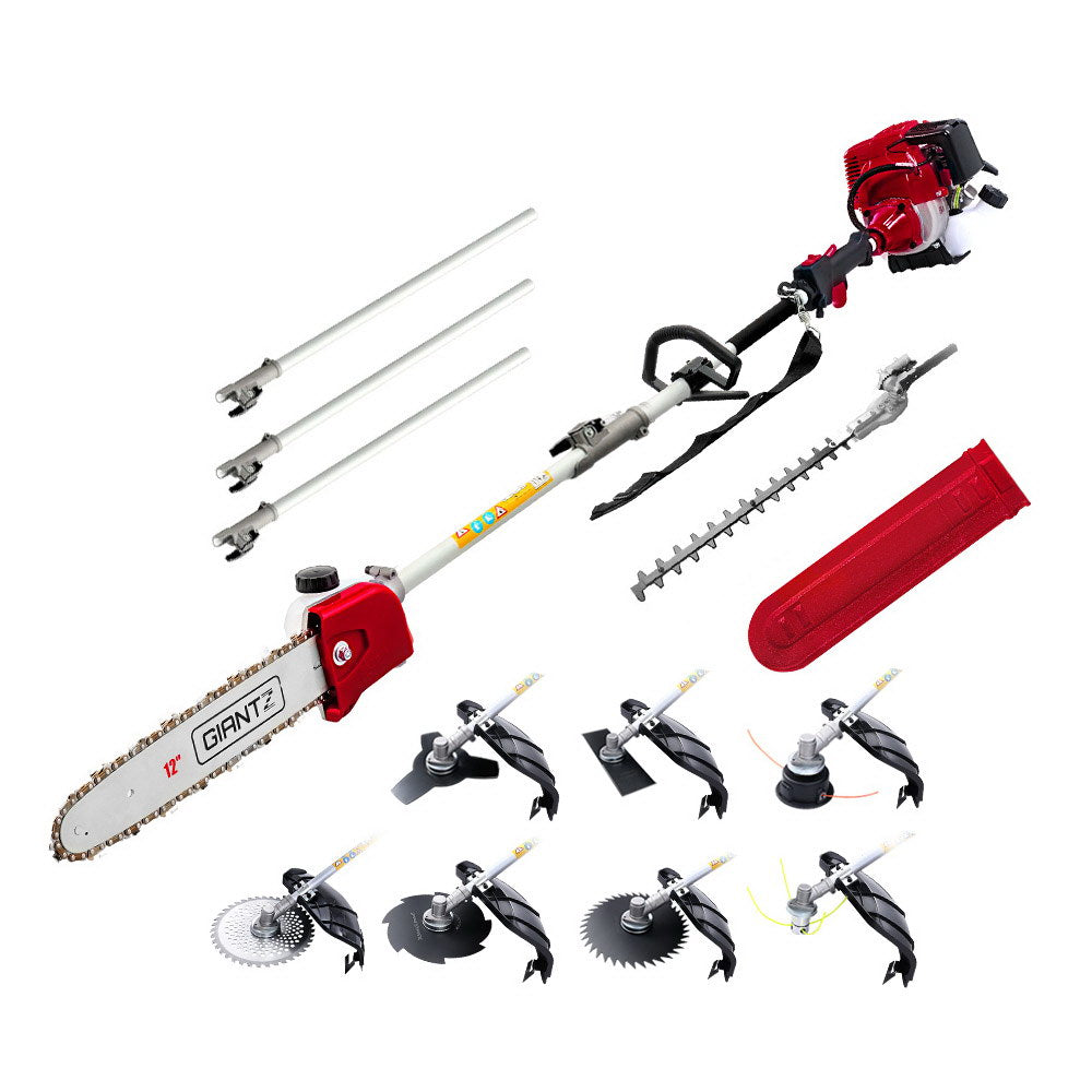 Pole Chainsaw 4-Stroke Hedge Trimmer Brush Cutter Whipper Multi Tool Saw