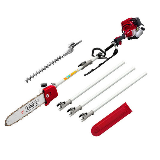 Pole Chainsaw 4-Stroke Petrol Hedge Trimmer Pruner Chain Saw Long