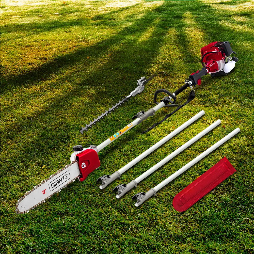 Pole Chainsaw 4-Stroke Petrol Hedge Trimmer Pruner Chain Saw Long