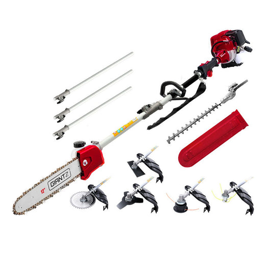 Pole Chainsaw 4-Stroke Brush Cutter Hedge Trimmer Saw Multi Tool