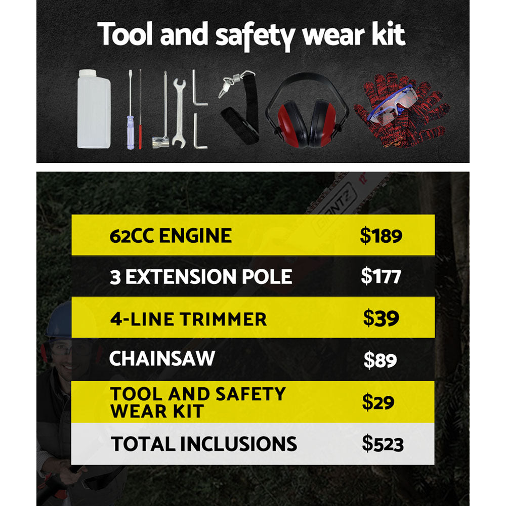 Chainsaw 52cc 2 in 1 Multi Use