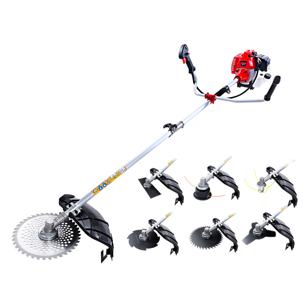 Pole Chainsaw Petrol 52CC 7 In 1 Brush Cutter Whipper Snipper Multi Tools