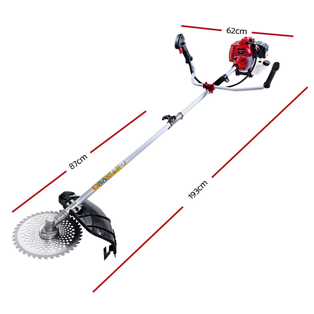 Pole Chainsaw Petrol 52CC 7 In 1 Brush Cutter Whipper Snipper Multi Tools
