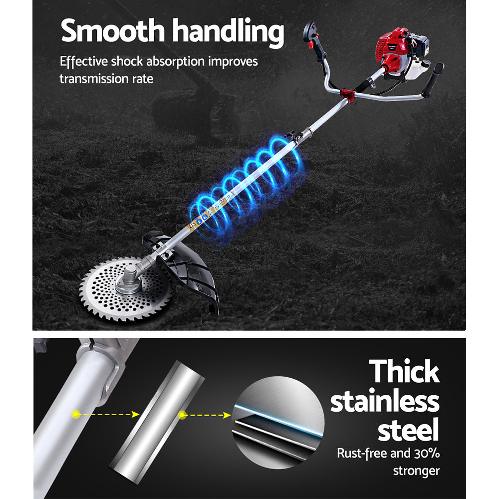 Pole Chainsaw Petrol 52CC 7 In 1 Brush Cutter Whipper Snipper Multi Tools