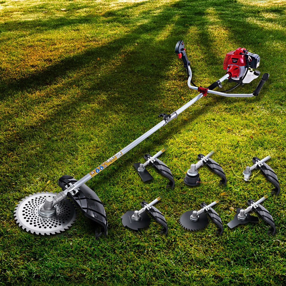 Pole Chainsaw Petrol 52CC 7 In 1 Brush Cutter Whipper Snipper Multi Tools