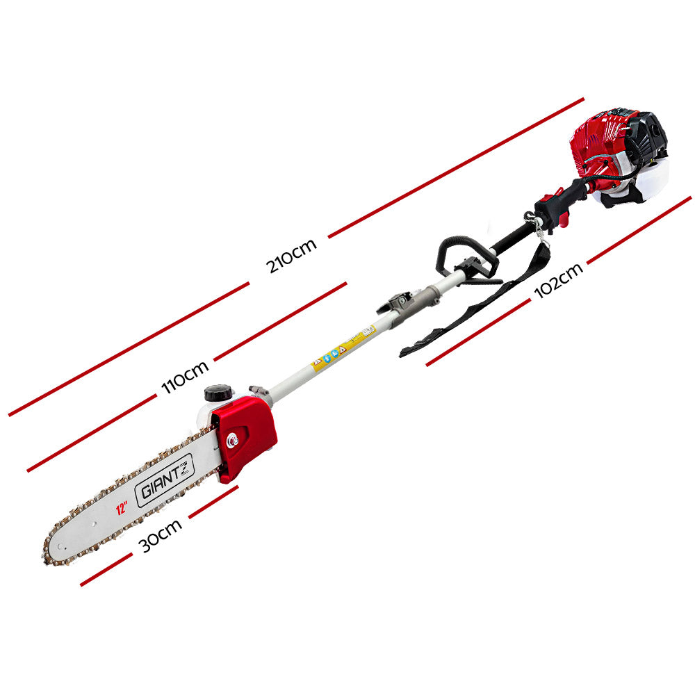 Pole Chainsaw Hedge Trimmer Brush Cutter Whipper Snipper Multi Tool 52CC