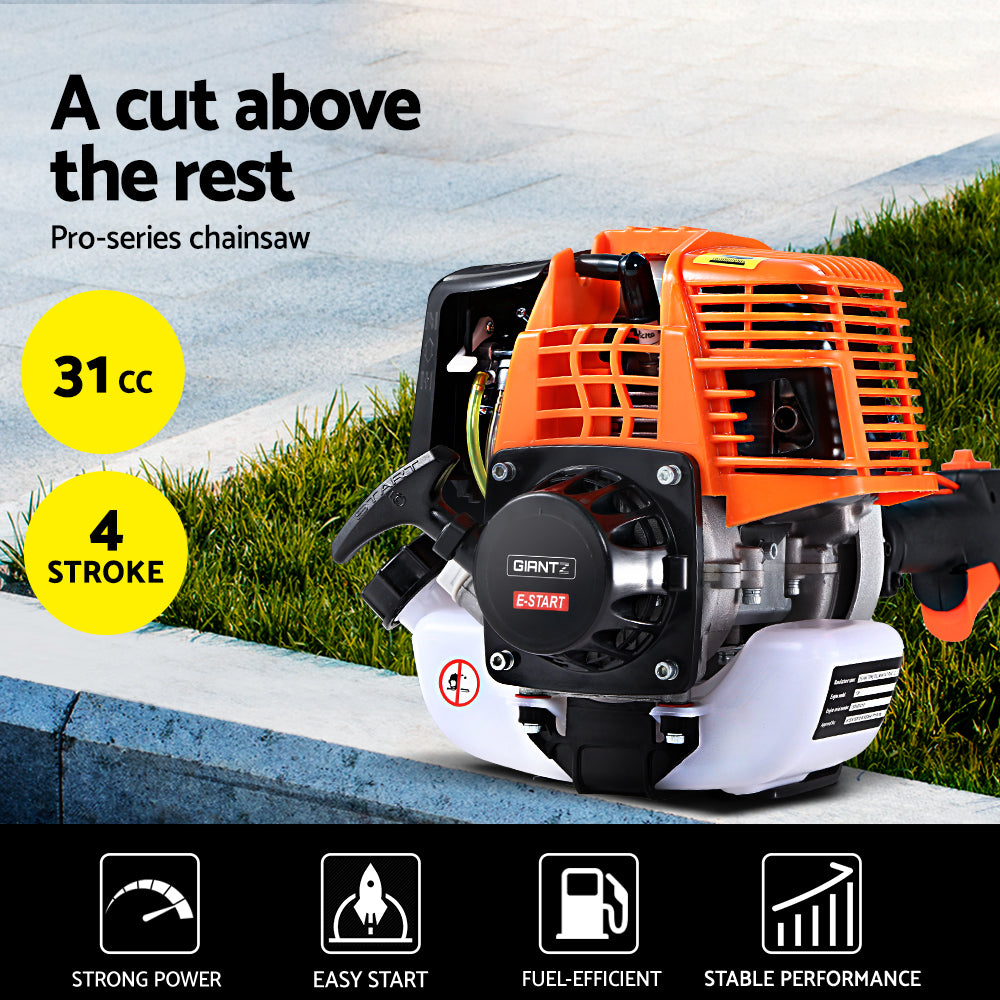 Pole Chainsaw 4-Stroke Petrol Chain Saw Brush Cutter Brushcutter Tree