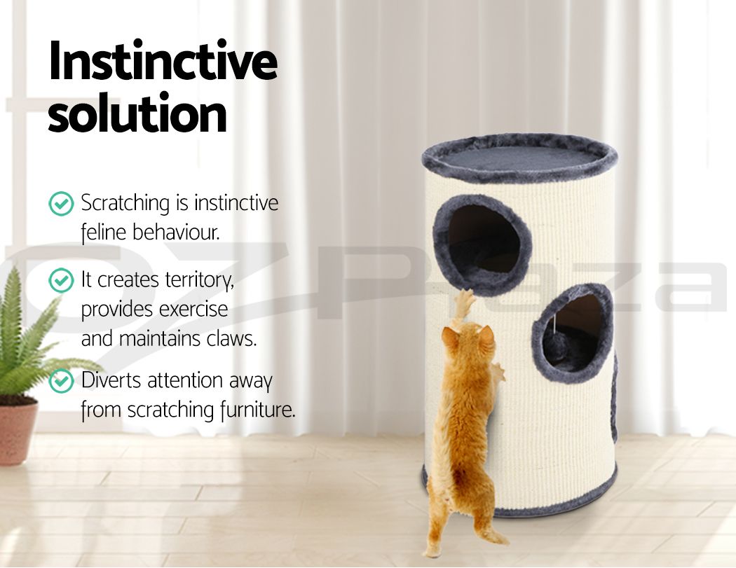 Cat Tree Scratching Post 70cm Tower Condo House Furniture Wood