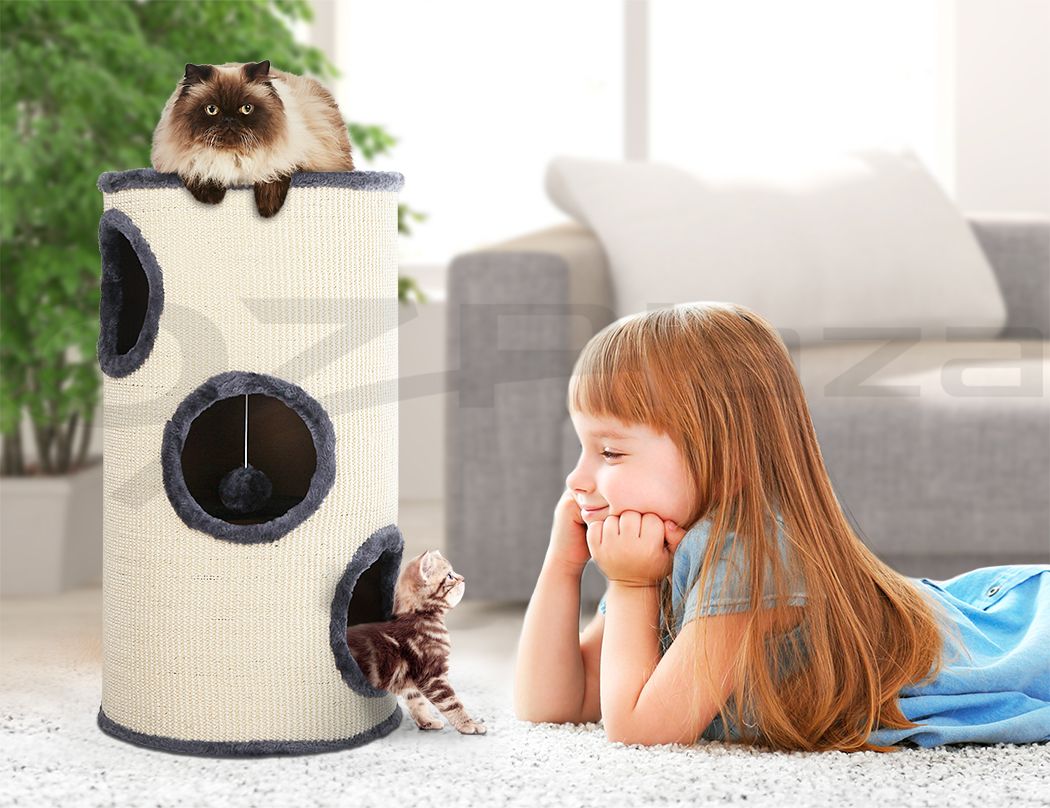 Cat Tree Scratching Post 70cm Tower Condo House Furniture Wood