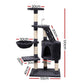 Cat Tree 120cm, Wood Multi-Level Scratching Post Tower Condo