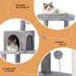 Cat Tree Tower Scratching Post Scratcher 143cm Condo House - Grey