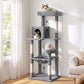 Cat Tree Tower Scratching Post Scratcher 143cm Condo House - Grey