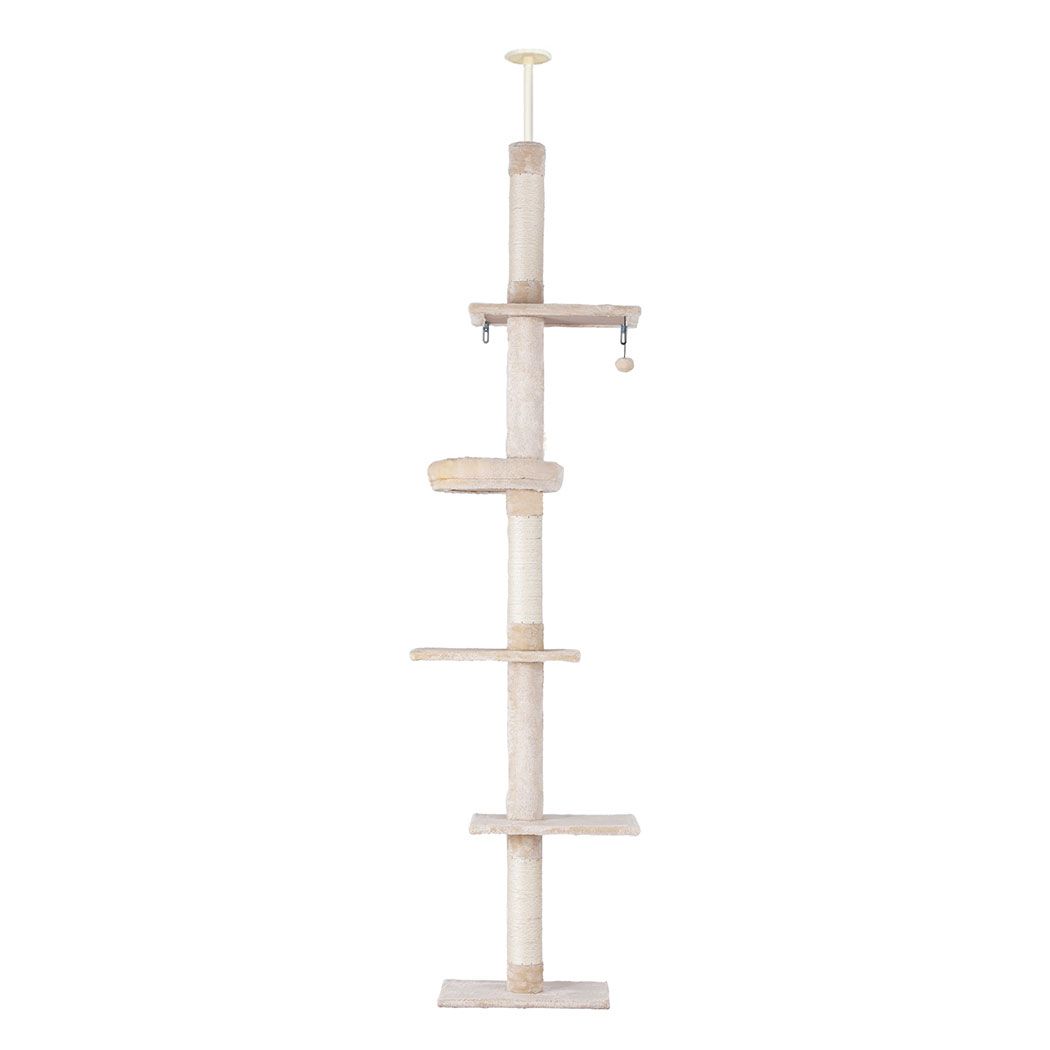 Cat Tree 290cm - Tower Scratching Cats Post Scratcher Floor to Ceiling Bed