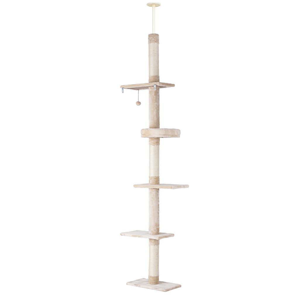 Cat Tree 290cm - Tower Scratching Cats Post Scratcher Floor to Ceiling Bed