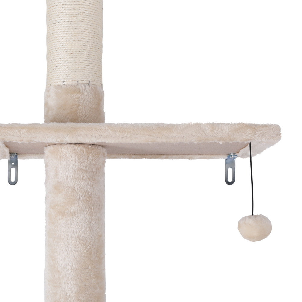 Cat Tree 290cm - Tower Scratching Cats Post Scratcher Floor to Ceiling Bed