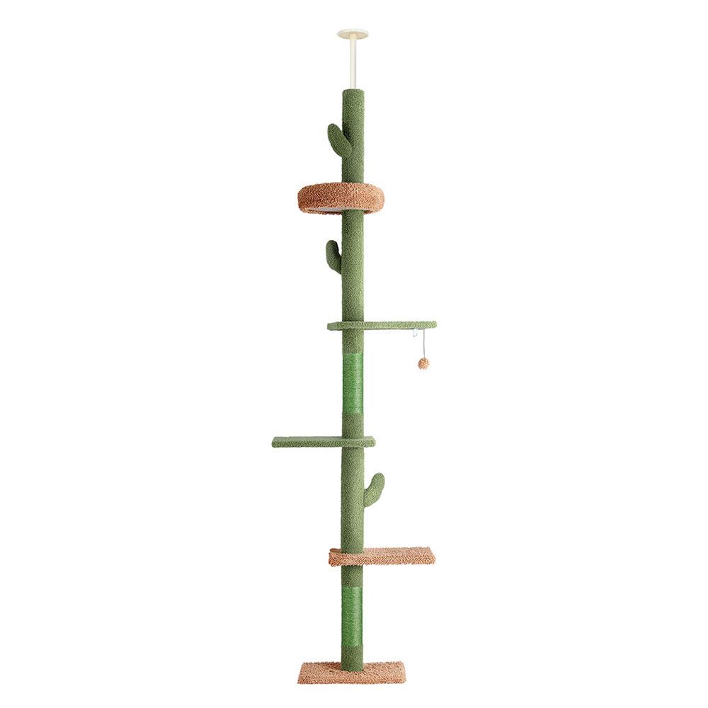 Cat Tree Tower Scratching Post Scratcher - Floor to Ceiling Cats Bed 290cm