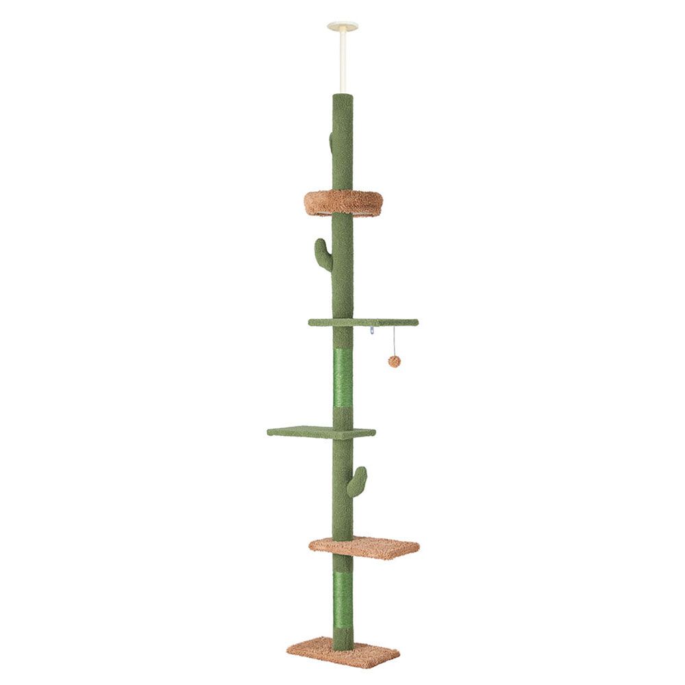 Cat Tree Tower Scratching Post Scratcher - Floor to Ceiling Cats Bed 290cm