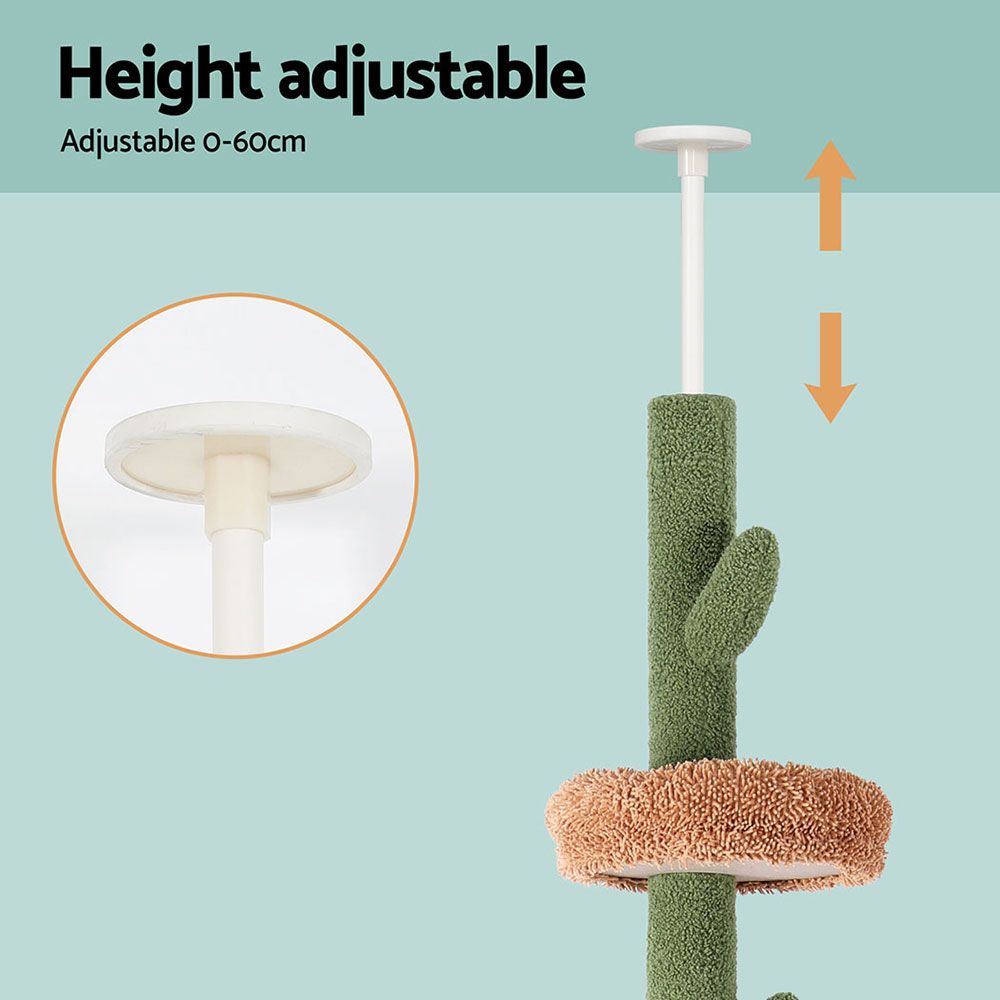 Cat Tree Tower Scratching Post Scratcher - Floor to Ceiling Cats Bed 290cm
