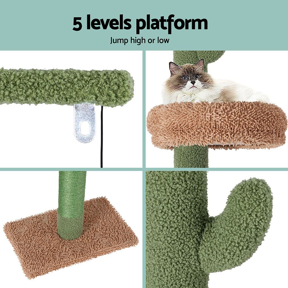 Cat Tree Tower Scratching Post Scratcher - Floor to Ceiling Cats Bed 290cm
