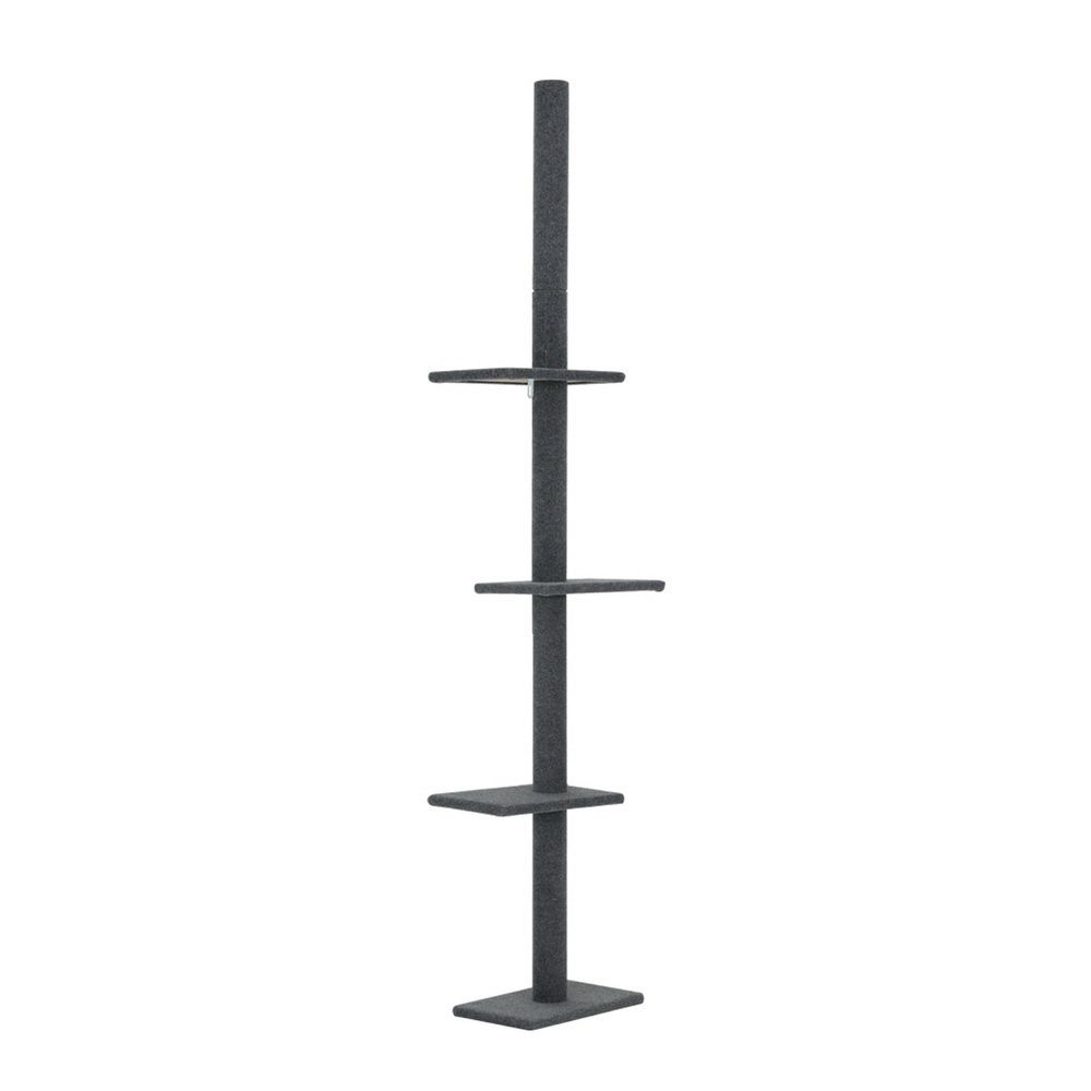Cat Tree 290cm Tower Scratching Post Scratcher Floor-to-Ceiling Bed - Grey