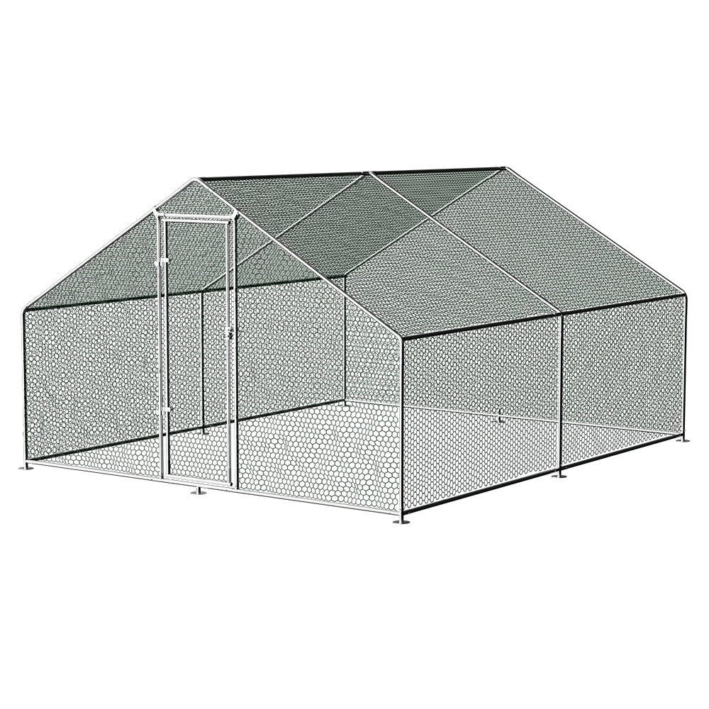 Chicken Coop Cage 3x4x2M Galvanized Steel