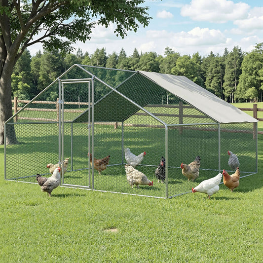 Chicken Coop Cage 3x4x2M Galvanized Steel