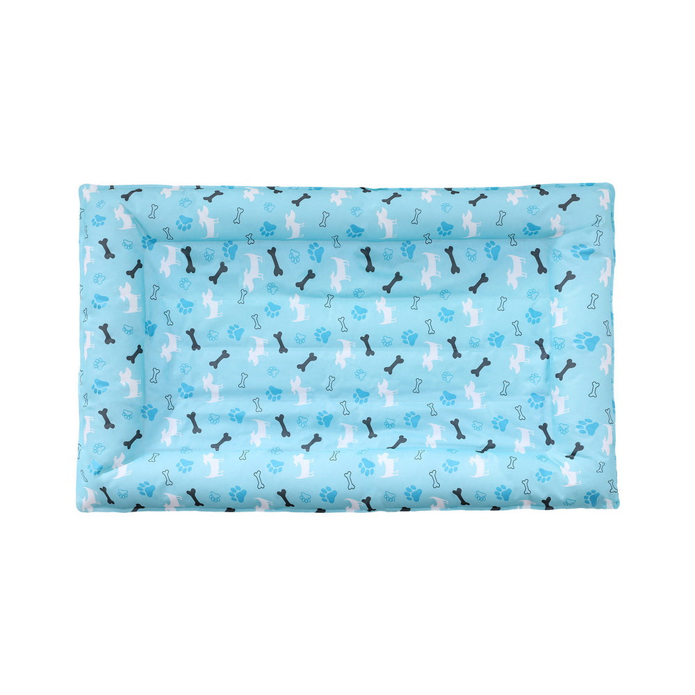 Pet Cooling Mat Gel Self-Cool Dog Cat Puppy Pad Large Bed Summer - Blue