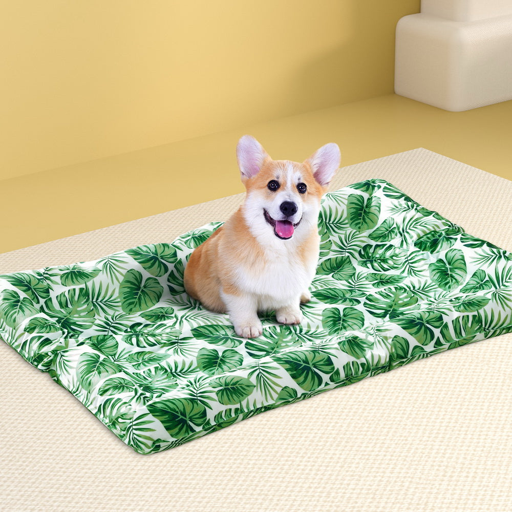 Pet Cooling Mat Gel Self-Cool Dog Cat Puppy Pad Large Bed Summer - Green