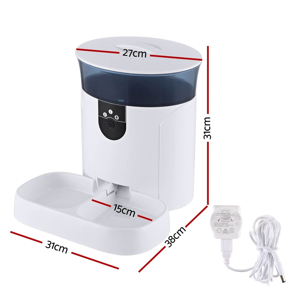 Automatic Pet Feeder Dog Cat Camera Wifi Smart Food Dispenser Timer 7L APP