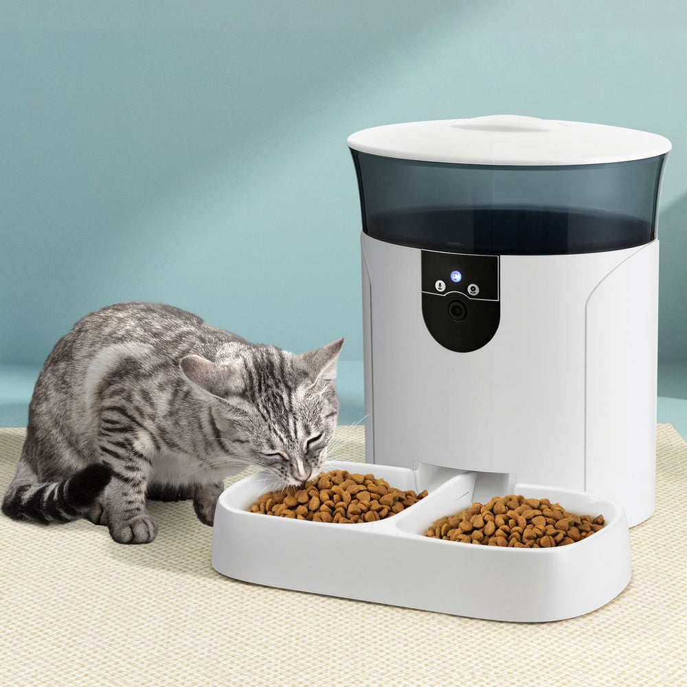 Automatic Pet Feeder Dog Cat Camera Wifi Smart Food Dispenser Timer 7L APP