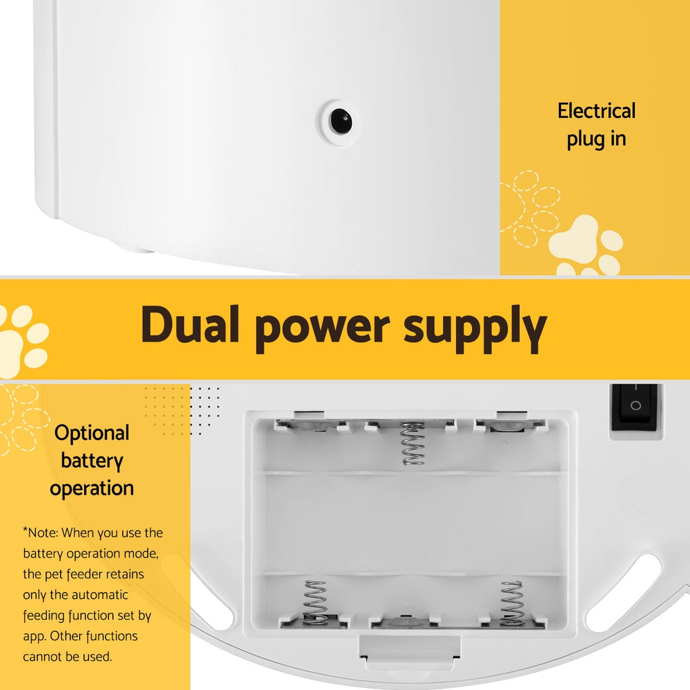 Automatic Pet Feeder Dog Cat Wifi 7L Auto Smart Food Dispenser Timer Feed