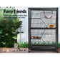 Rabbit Cage 4 Level Pet Hutch Bird Ferret Parrot Aviary Cat Hamster Castor 142cm