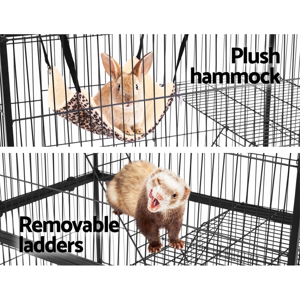 Cage 4 Level Pet Hutch Bird Ferret Parrot Aviary Cat Hamster Castor