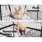 Rabbit Cage 4 Level Pet Hutch Bird Ferret Parrot Aviary Cat Hamster Castor 142cm