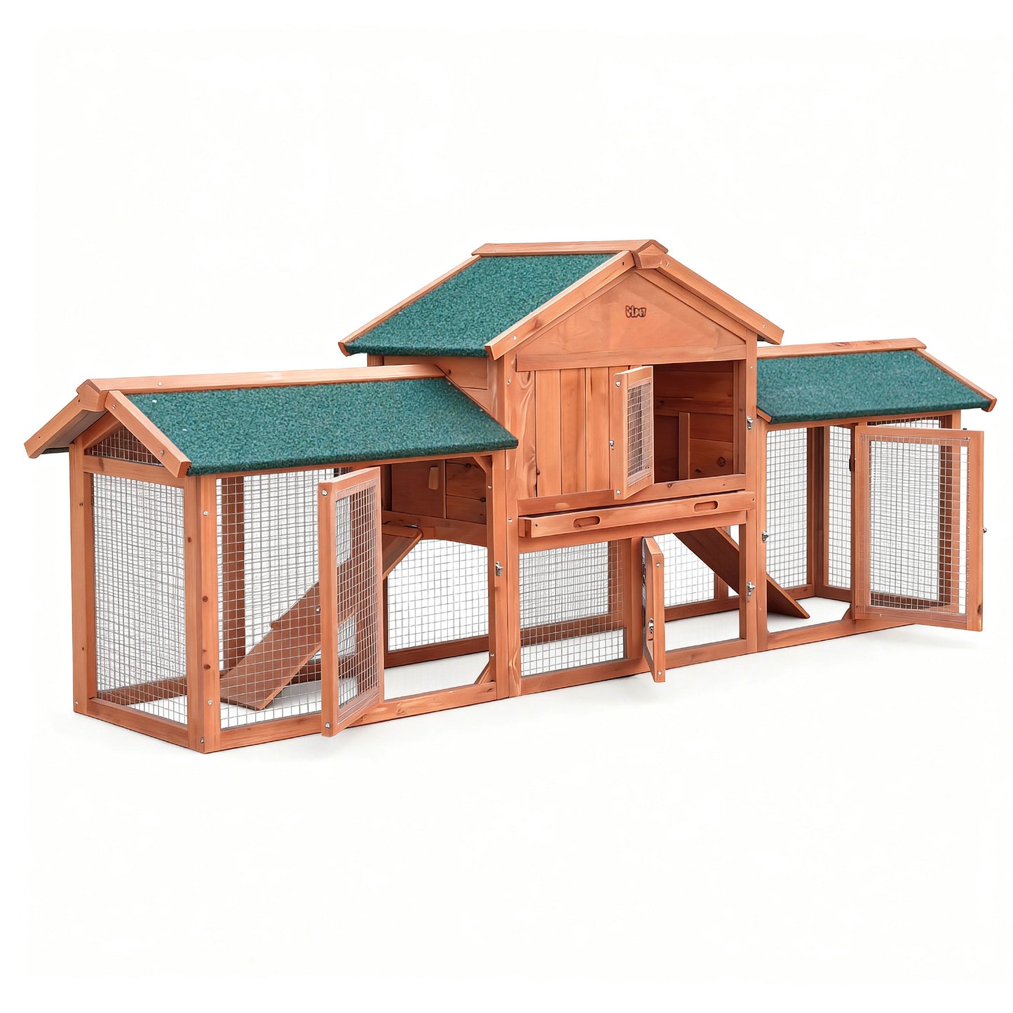 Rabbit Hutch Large Metal Run Wooden Cage Chicken Coop
