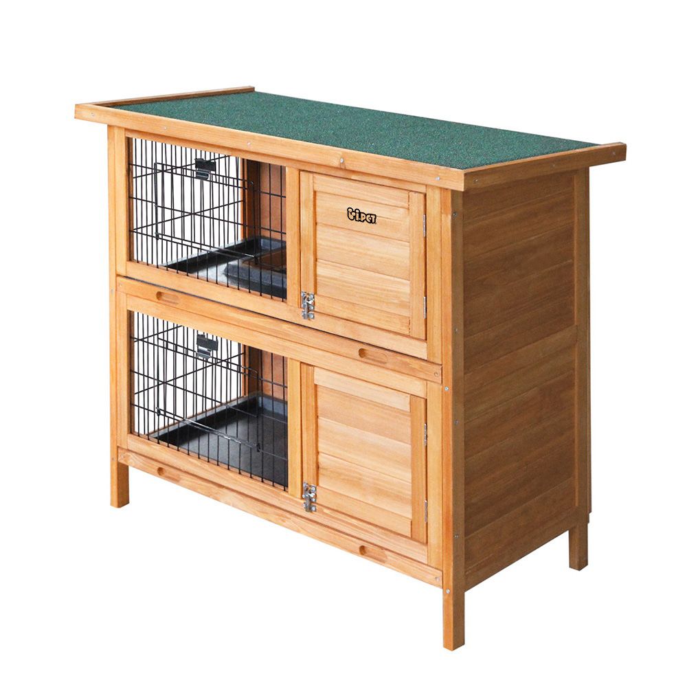 Wooden Rabbit Hutch 2 Storey