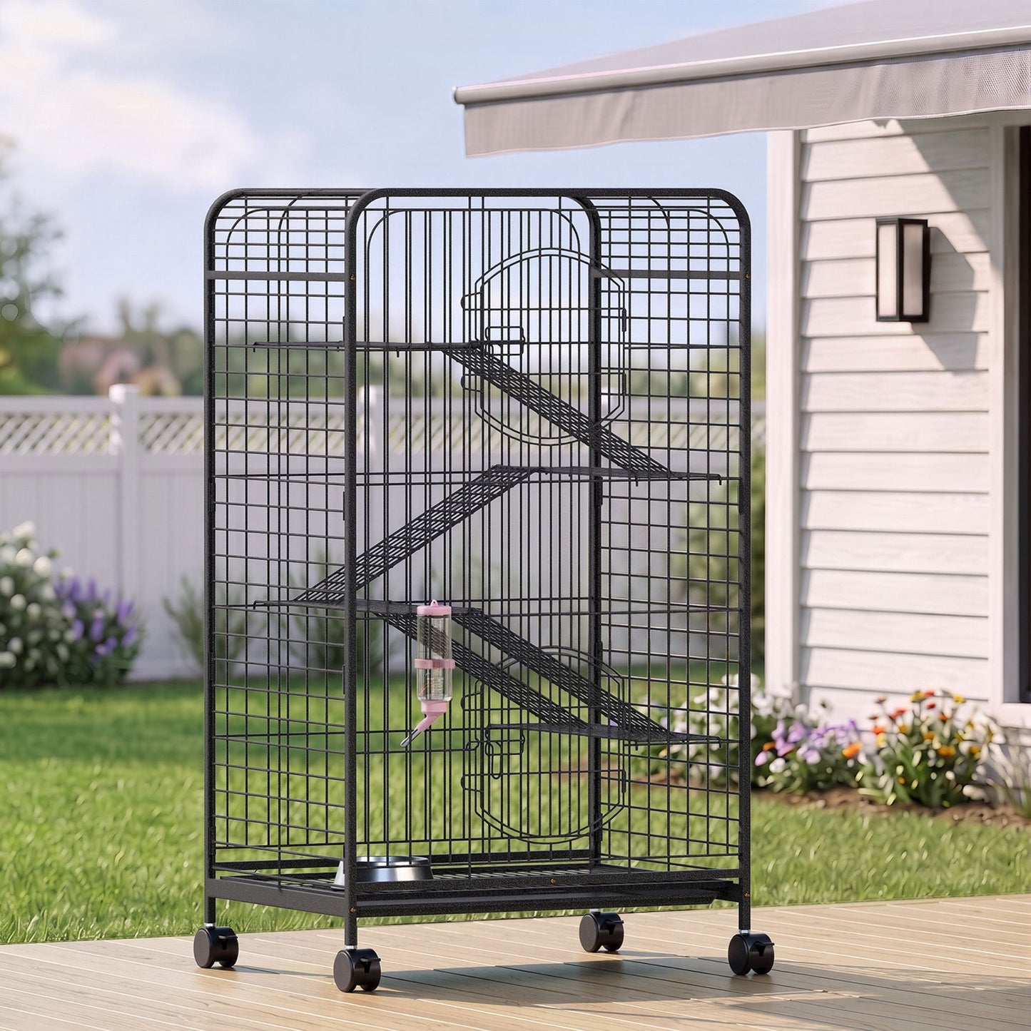 Rabbit Cage Indoor Hutch Guinea Pig Bird Ferret Cat Hamster 110cm 4 Level