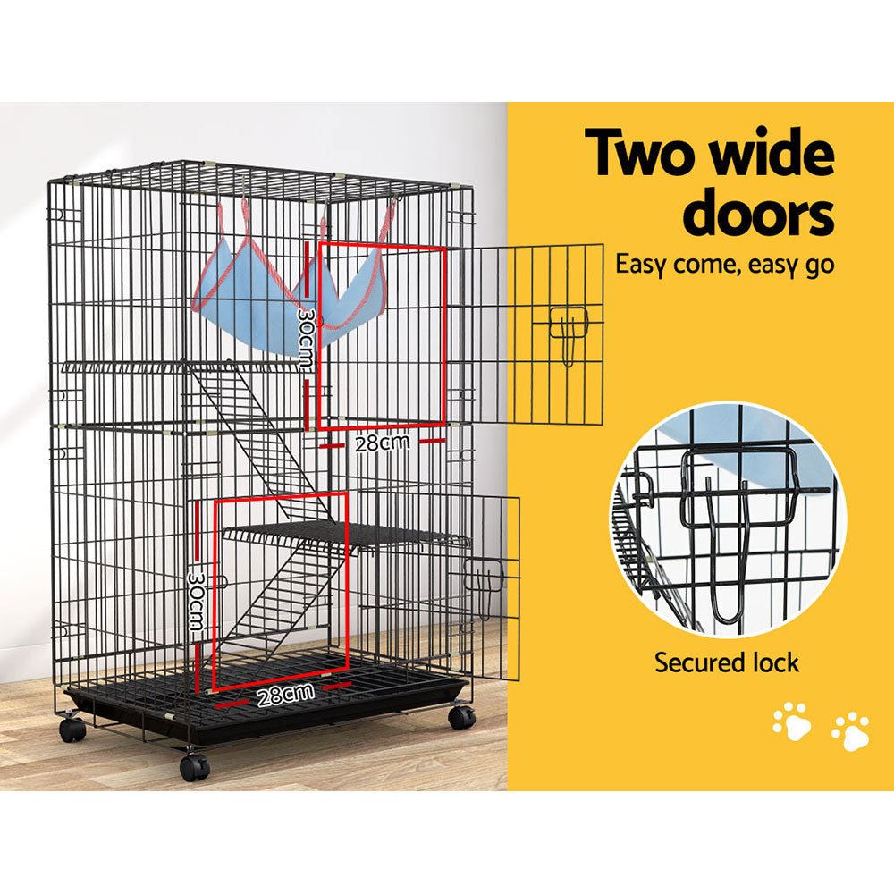 Rabbit Cage Indoor Guinea Pig Ferret 100cm Hutch 3 Level