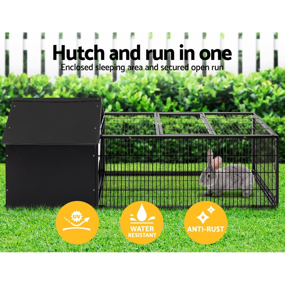 Rabbit Cage Hutch Indoor Outdoor Hamster Metal