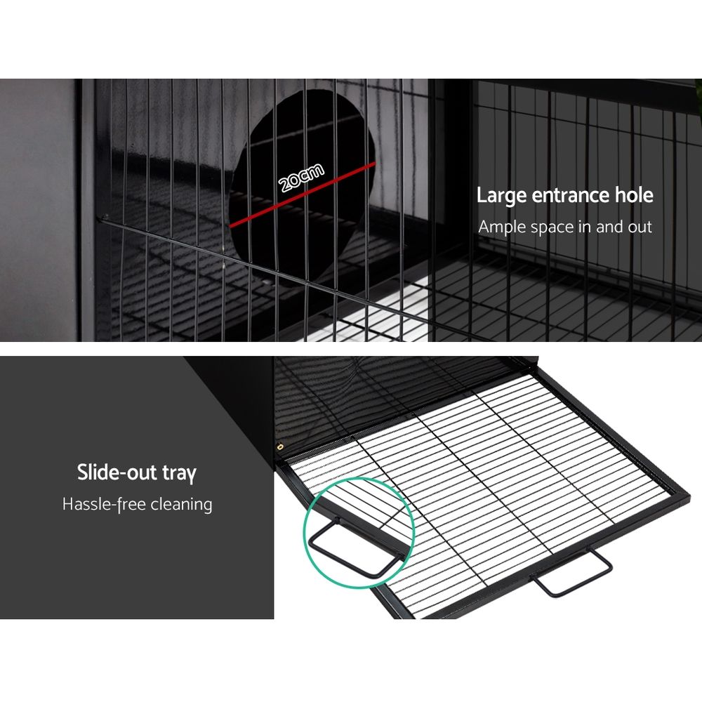 Cage Hutch Indoor Outdoor Hamster Enclosure Pet Metal Carrier 162cm Rab Rabbit