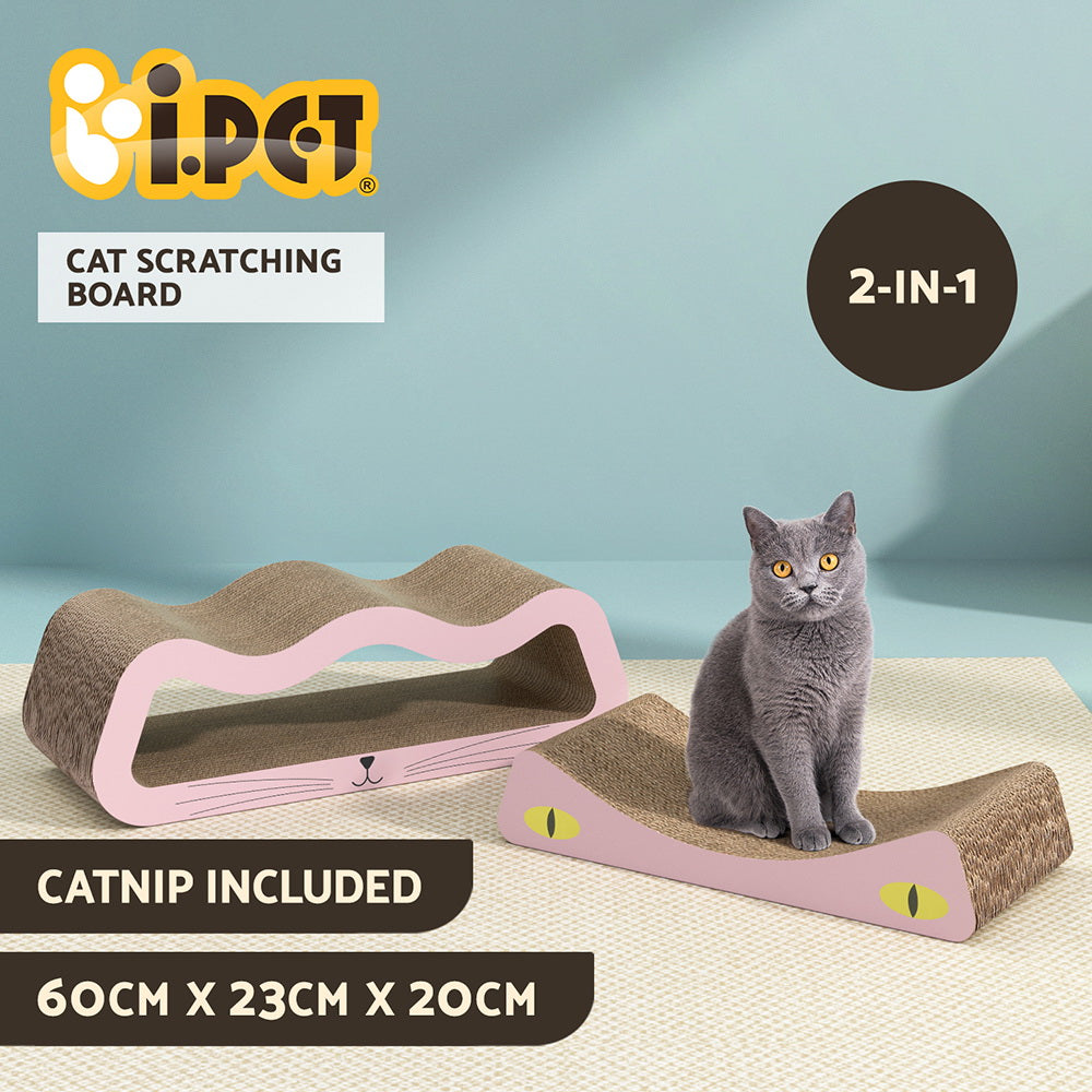 Cat Scratching Board Scratcher Cardboard Kitten Indoor Climbing Pad with Catnip