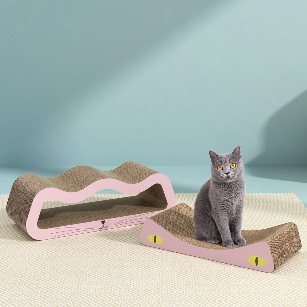 Cat Scratching Board Scratcher Cardboard Kitten Indoor Climbing Pad with Catnip