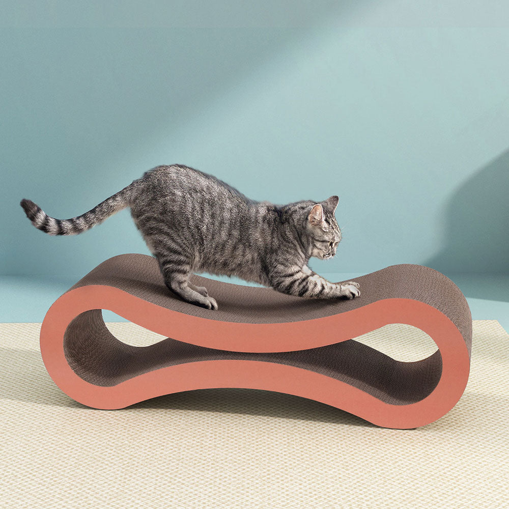 Cat Scratching Board Scratcher Cardboard Kitten Indoor Climbing Bed with Catnip