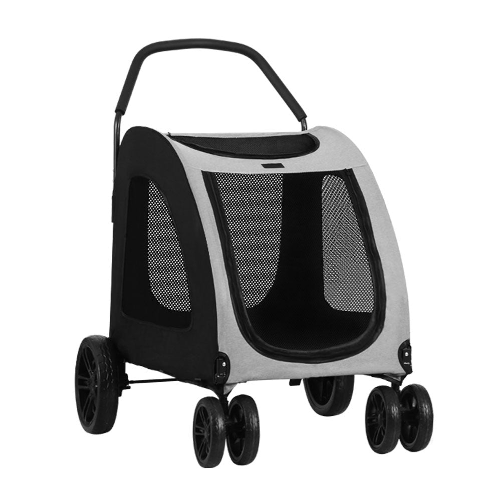 Pet Stroller Dog Pram Large Carrier Cat Travel Foldable Stroller with 4 Wheels