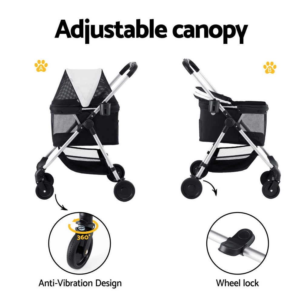 4 stroller pram dog with cat carrier cage large